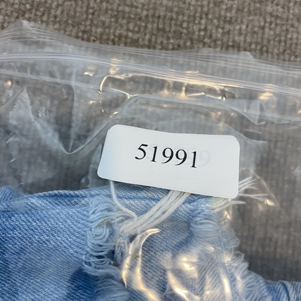 Levi's 501 Shorts Womens 28 Blue High Rise Button Fly Cutoff Boho Pool Festival - Picture 9 of 9